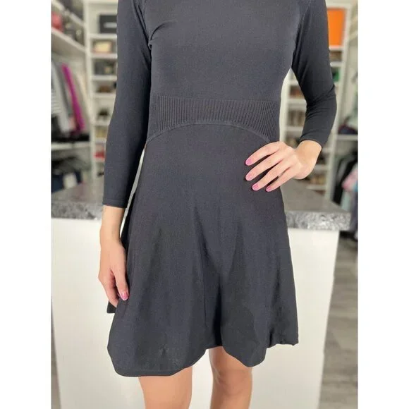 Simply Vera Wang Black A-Line Knit Dress $65 - Picture 3 of 8
